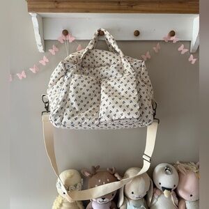 Floral Cream Diaper Bag